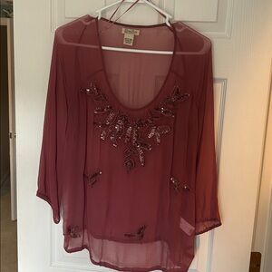 Lucky Brand Sheer Top